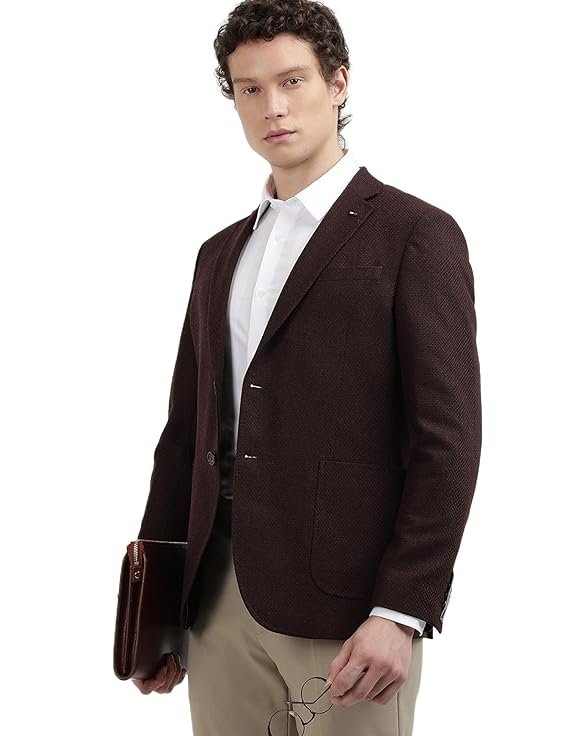 Tommy Hilfiger Mens Brown Color Blazer Regular