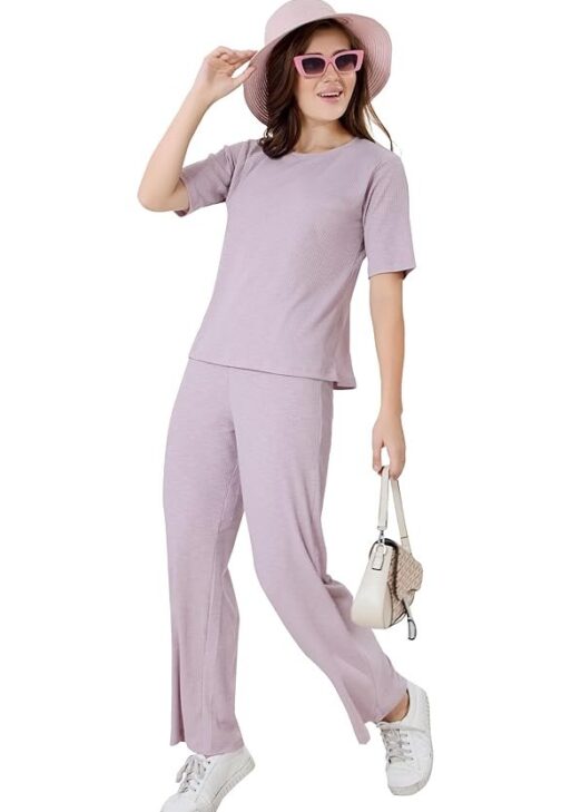 Soulemo Solid Tunic with Trousers Co-Ords for Women/Cord Set for Women 1704