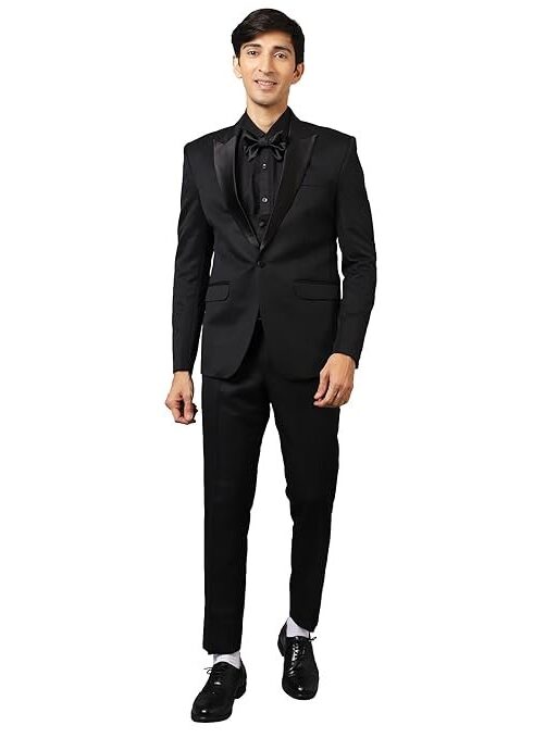 WINTAGE Men's Tuxedo Black 3PC Suit