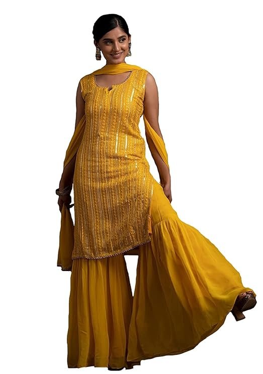 Xomantic Fashion Purple Color Embroidery Kurta Plazzo Set with Dupatta Kurta Set for Womens Wear