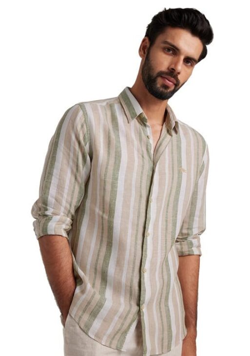 Andamen Khaki Men's Linen Shirt