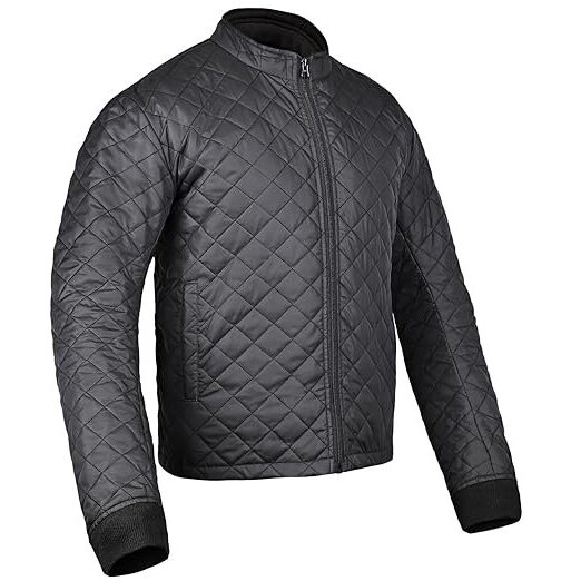 Allextreme Winter Liner for Riding Jacket Quilted Water Resistant Full Sleeved Thermal Running Softshell Windbreaker Jackets (M, Black)