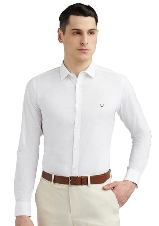 Allen Solly Men Cotton Plain Slim Fit Shirt