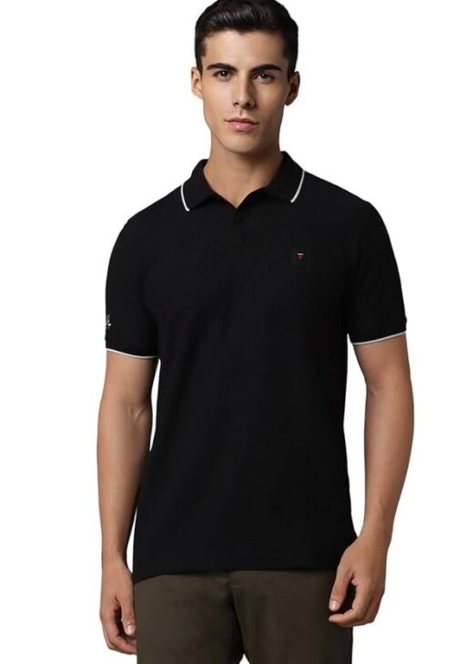 Louis Philippe Men's Cotton Solid Slim Fit T-Shirt