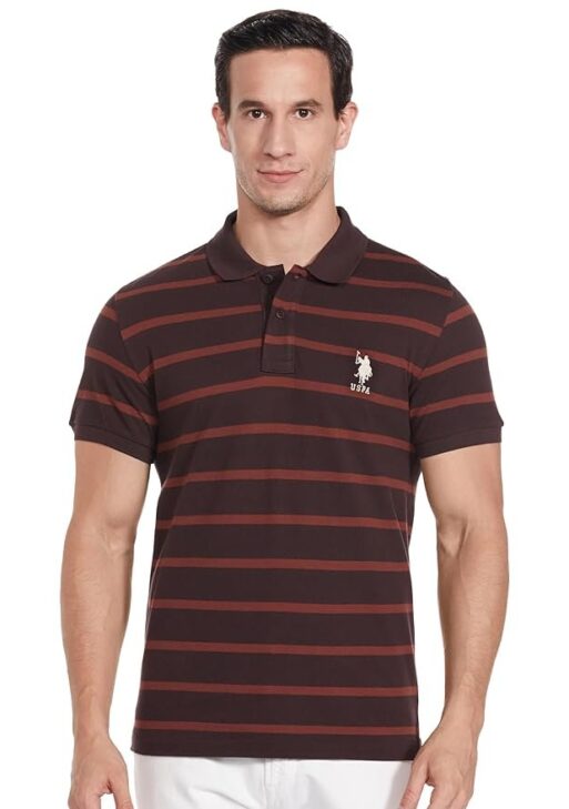 U.S.POLO ASSN. Men's Striped Regular Fit Polo Shirt