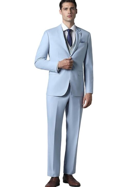 Louis Philippe Men's Polyester Blend Three Piece Suit-Dress Set