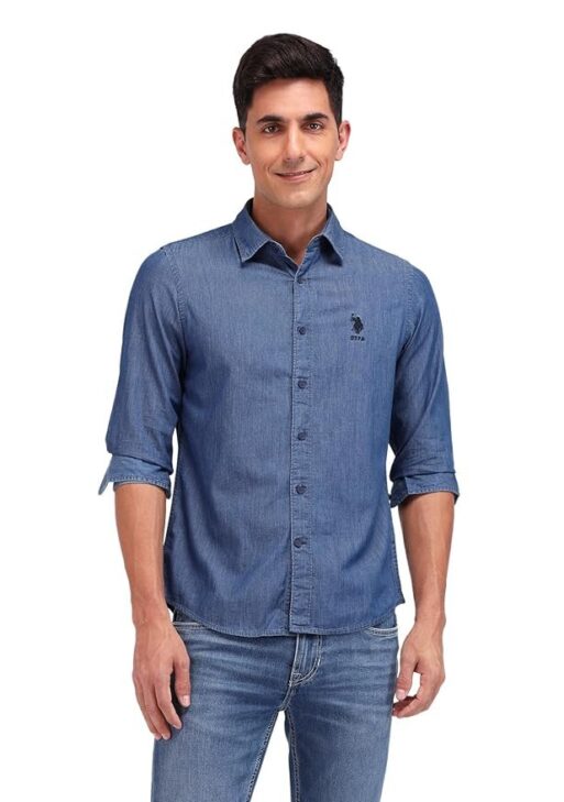 U.S. Polo Assn. Denim Co. Men's Solid Slim Fit Shirt