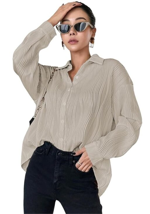 Leriya Fashion Oversized Shirt for Women | Shirt for Women Stylish Western | Long Shirt for Women