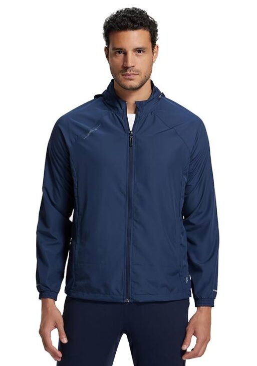 Jockey MV40 Men's Microfiber Fabric Water Resistant Regular Convertible Hoodie Active Wear Jacket