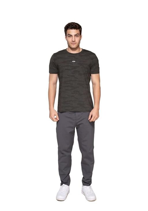 STRCH Men's Nylon Half Sleeve T-Shirt Regular Fit - Workout Activewear for Gym, Quick Dry Training, Running, Fitness, Jogging, Exercise, Casual Wear.