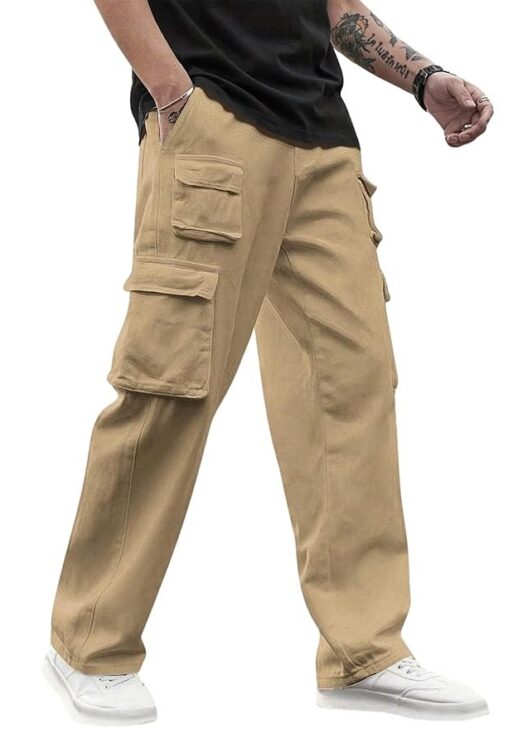 Lymio Men's Regular Fit Low Rise Cargo || Cotton Cargo Pants