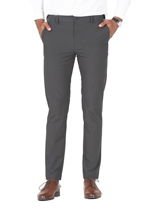 The Pant Project Luxury PV Lycra Stretchable Formal Pants for Men | Stylish Slim Fit Men's Wear Trousers for Office or Party | Mens Fashion Dress Trouser Pant