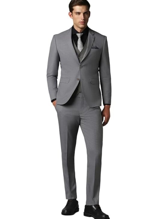 Louis Philippe Men's Polyester Blend Three Piece Suit-Dress Set