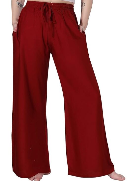 TRASA Women's and Girls Cotton Reyon Regular Fit Palazzo Pants - Available Size - L, XL, 2XL, 3XL
