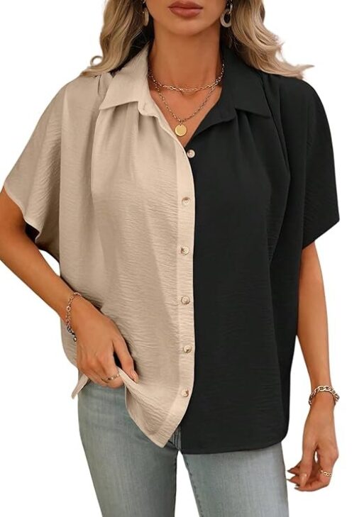 GRECIILOOKS Oversized Shirt for Women – Korean Casual Short Sleeve Loose Fit Top | Plus Size Summer Wear for Girls & Women (Available in Plus Size and Combo Pack of 2)