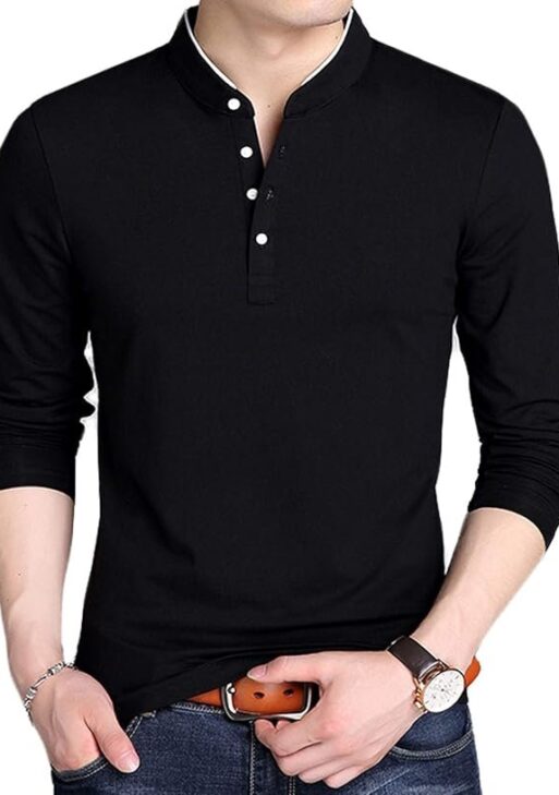 YTD Mens Summer Slim Fit Pure Color Short Sleeve Polo Casual T-Shirts