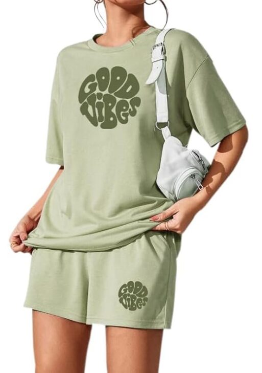 KSHS Women's Cotton Printed Night Suit Set of Top & Shorts