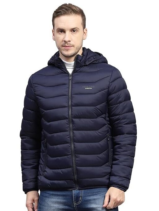 Monte Carlo Mens Solid Hooded Neck Full Sleeve Jacket