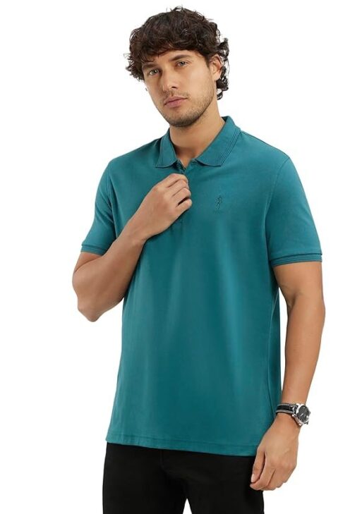 Jockey 3912 Men's Super Combed Cotton Rich Regular Fit Solid Half Sleeve Polo T-Shirt