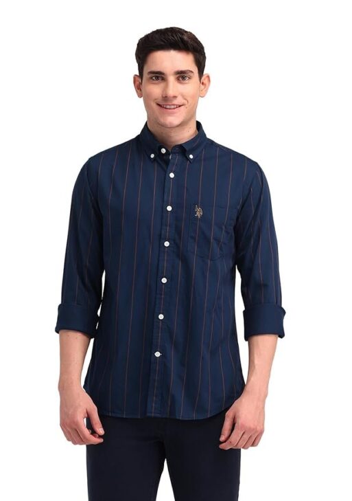 U.S. POLO ASSN. Men's Striped Tailored Fit Shirt
