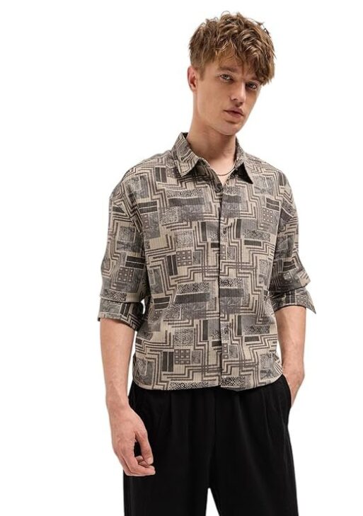 THE BEAR HOUSE Men's Abstract Printed Overshirt