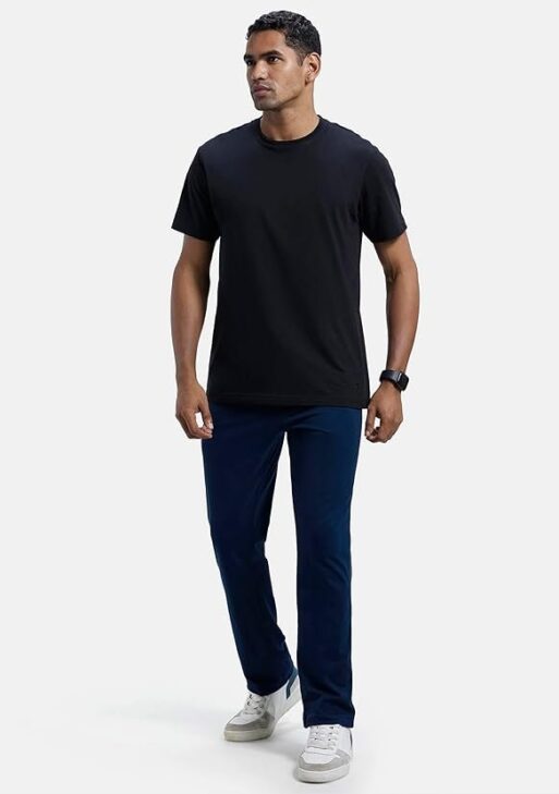 Jockey 9500 Men's Super Combed Cotton Rich Regular Fit Mid Rise Trackpants with Side Pockets