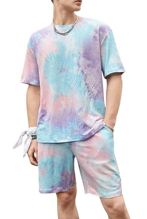 DHRUVI TRENDZ Men's Lycra Solid Co-Ord Set