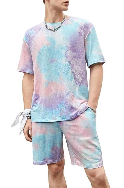 DHRUVI TRENDZ Men's Lycra Solid Co-Ord Set