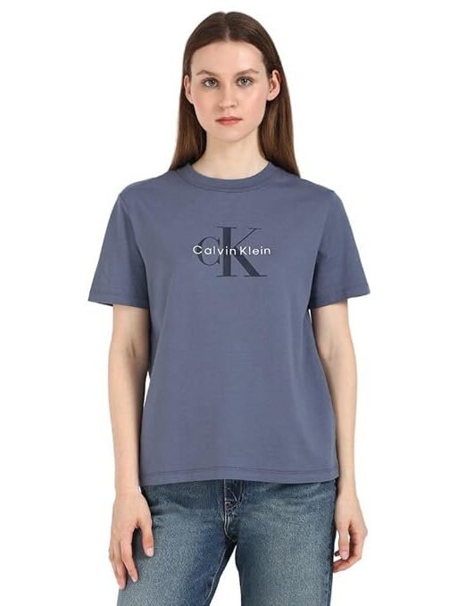 Calvin Klein Jeans Women's Solid Regular Fit T-Shirt