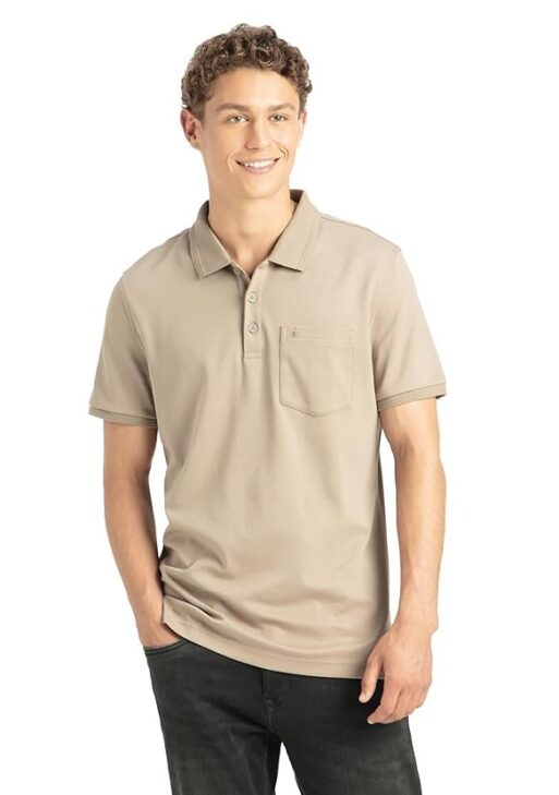 Jockey 3913 Men's Super Combed Cotton Rich Solid Half Sleeve Regular Fit Polo T-Shirt with Chest Pocket