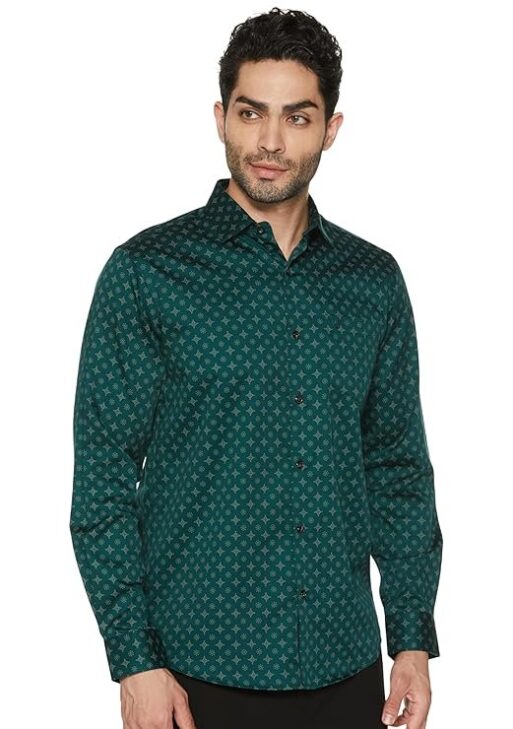 Allen Solly Men Cotton Regular Fit Printed Formal Ceremonial Shirt